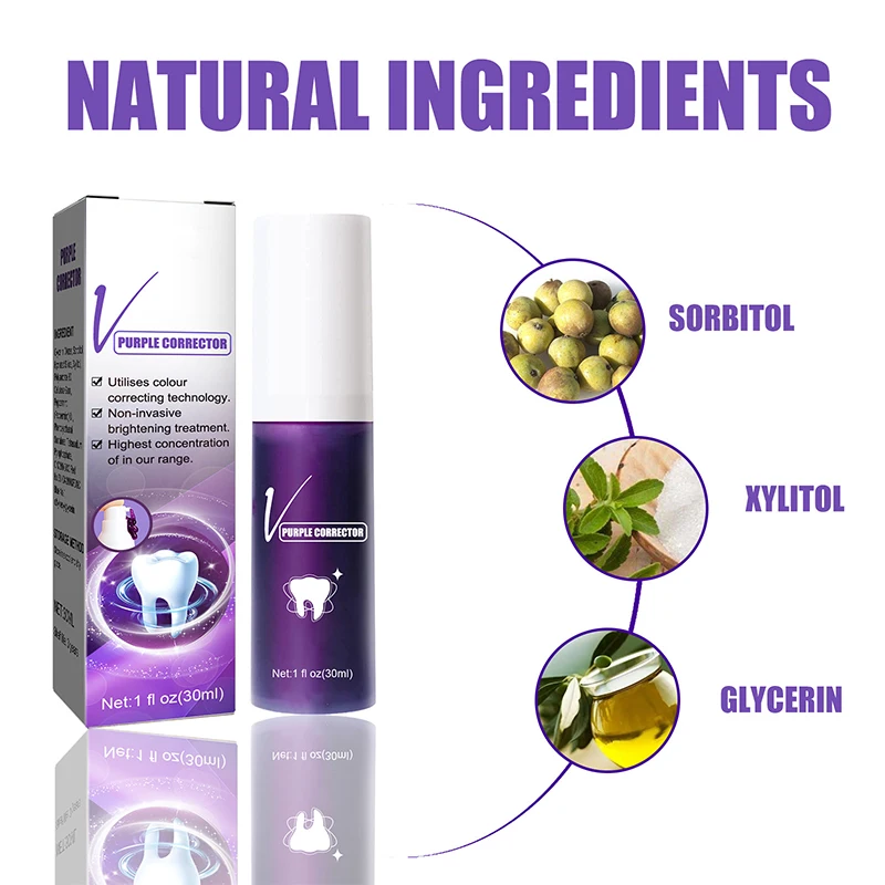 Eelhoe Teeth Removing Deep Smoke Stains Gingiva Protection Purple Orthopedic Toothpaste Effectively Cleans Oral Cavity Brightens teeth health product