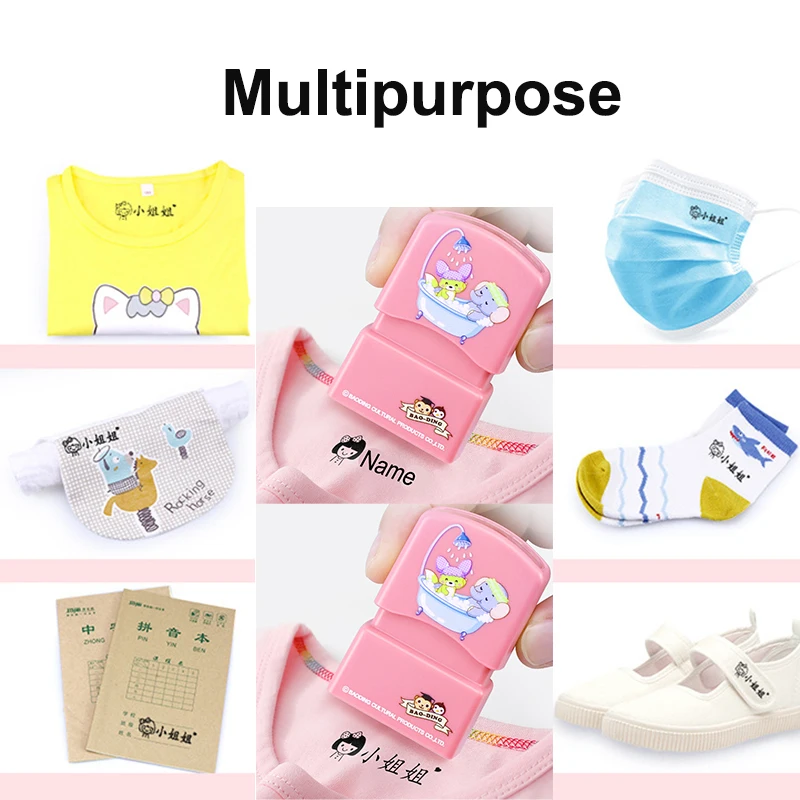 Custom-Made Kids' Name Stamp DIY for Children Name Seal Student Clothes Chapter Not Easy To Fade Stamp Sticker Gift