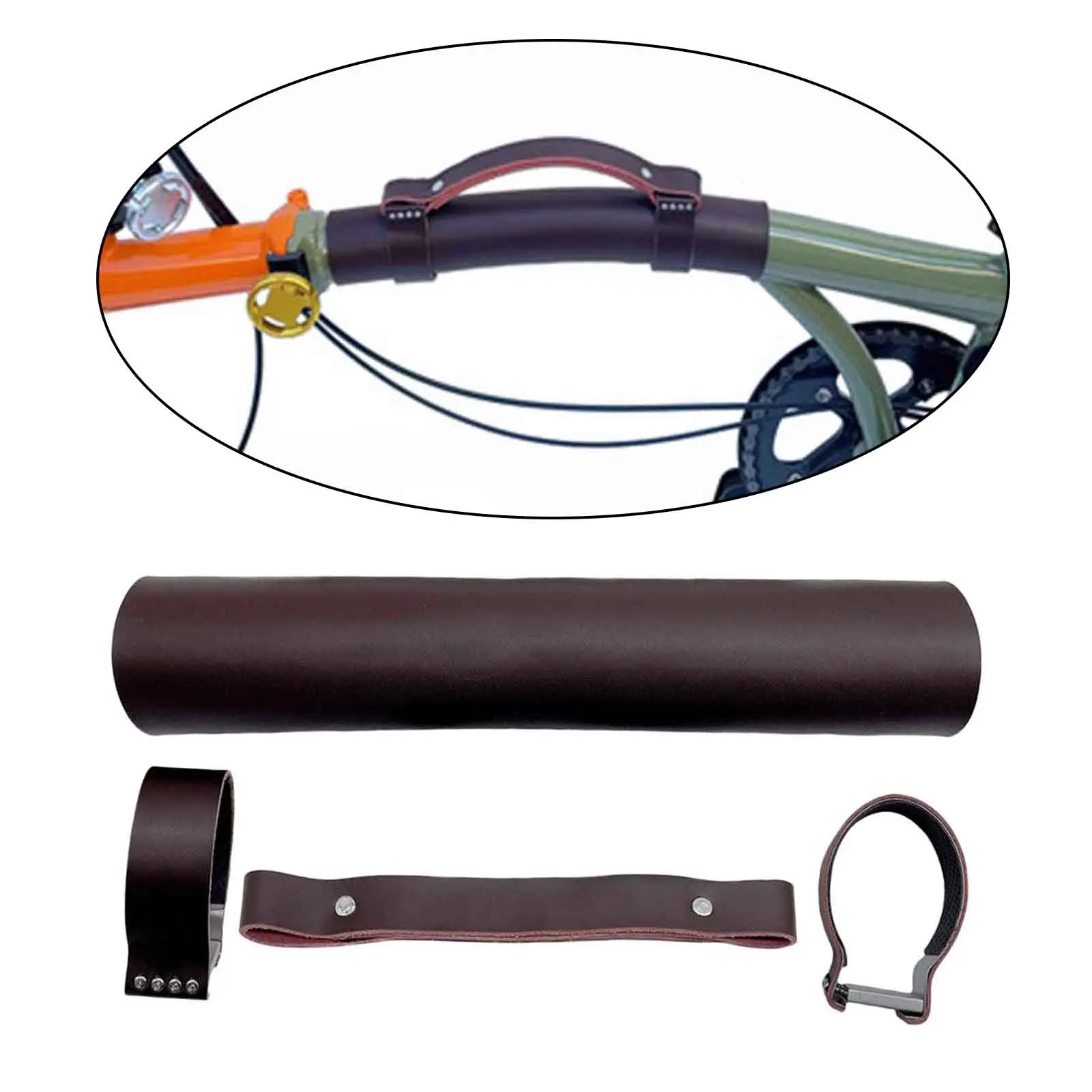 Folding Bike Carry Handle Durable Leather Bicycle Carrier Lifter