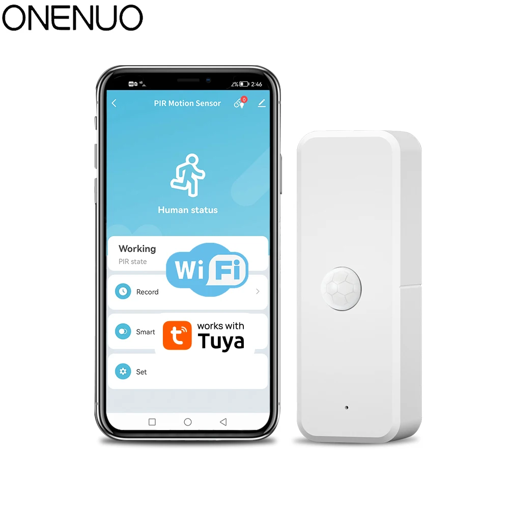Tuya WiFi PIR Motion Sensor Smart Home Human Body Infrared Detector Security Smart Life Works With Alexa Google Home motion sensor