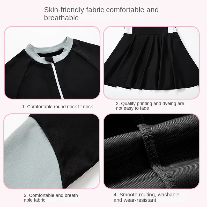 아동용 긴팔 수영복, 여아 수영복, 아동용 수영복, 청소년, 여름 해변, 신규, UPF50 +, 2-14Y