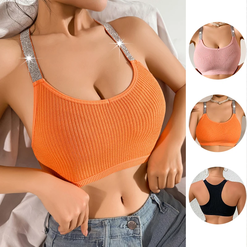 

Women Sexy Sports Bras Breathable Ribbed Backless Lingerie Seamless Underwear Running Fitness Camisole Female Yoga Sports Bra