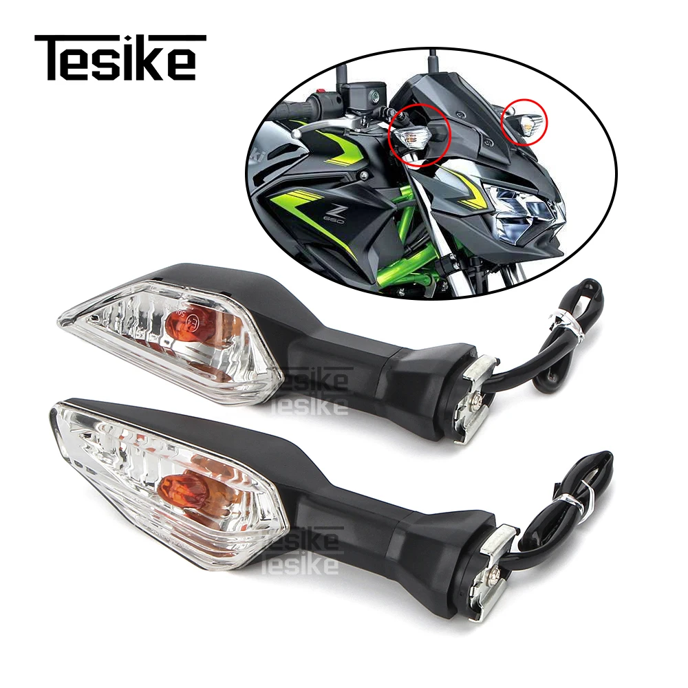 Turn Signals For KAWASAKI NINJA ZX6R Z650 Z400 Z250 Z125 Z900 VERSYS X 300 Flashing Blinker Motorcycle Accessories