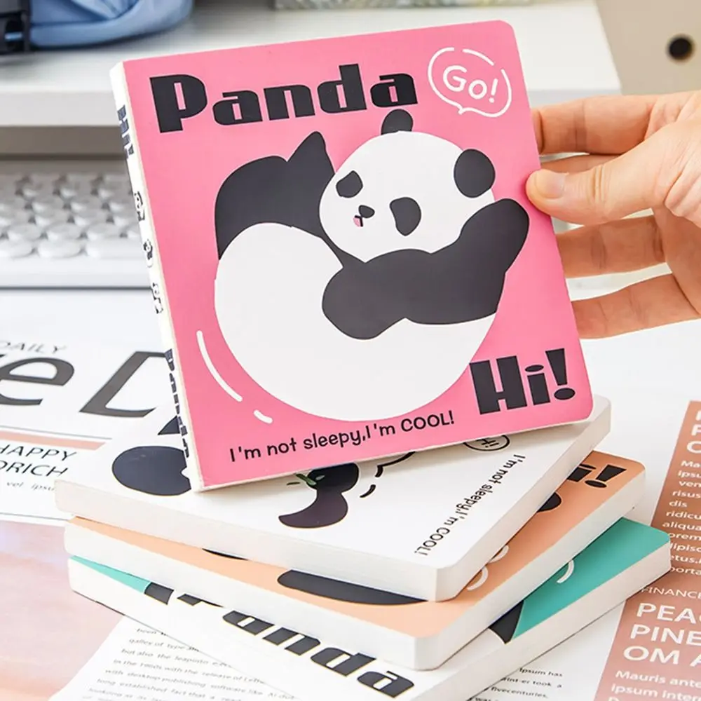 

Kawaii Panda Series Panda Notebooks Simple Style Portable Square Notebook High Aesthetic Value Thickened Hand Ledger Notebook