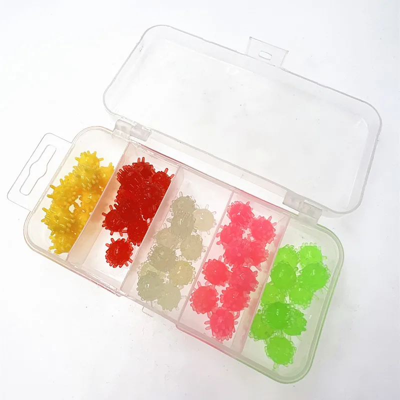 50 boilies lumineux flottants multicolores - Appâts souples au maïs pour pêche nocturne de la carpe