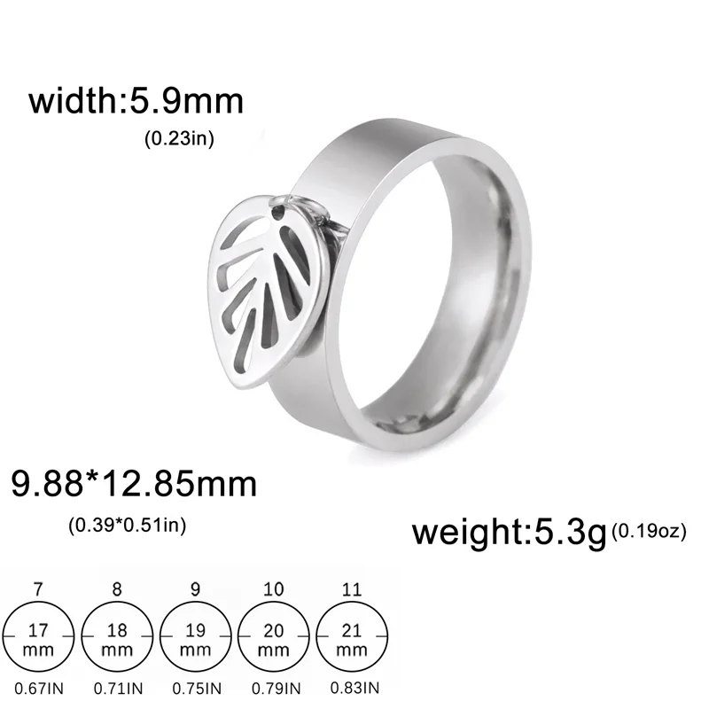 Edelstahl Mond Stern Ringe für Frauen Mädchen Punk Blume Anhänger frauen Ring Paar Schmuck 2023 Trend Hochzeit Party Geschenke – Detail 24