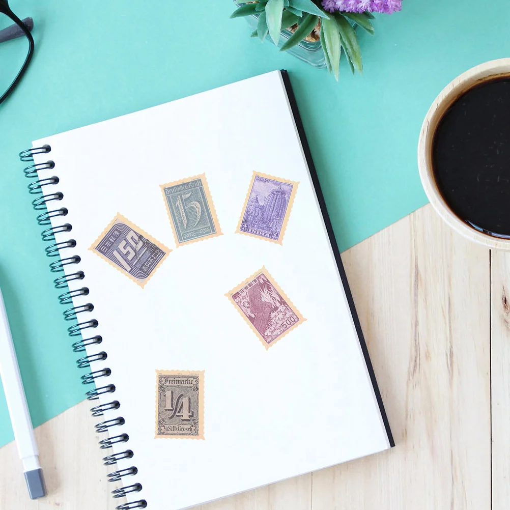 

1 Box Vintage Sticker Scrapbooking Sticker Vintage Scraapbook Decals Writable Sticker for Diary