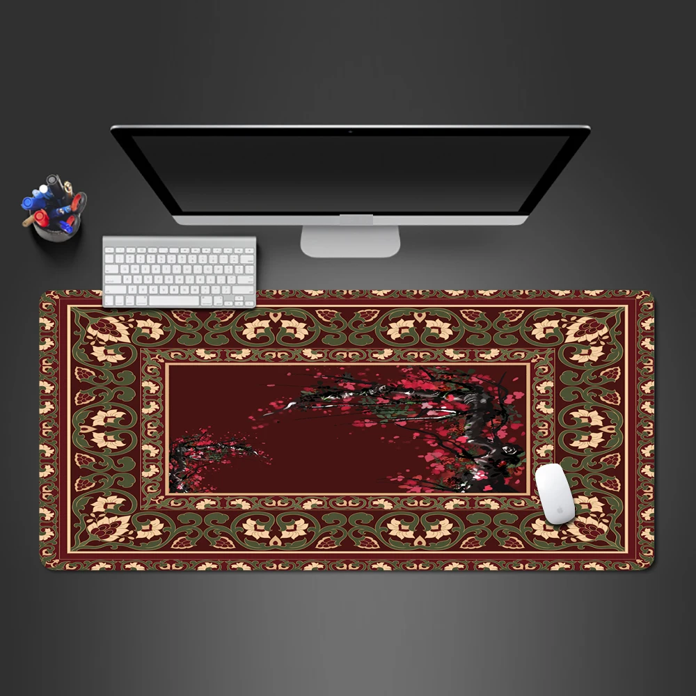 

Persian Carpet Rug Xxl Desk Pad Computer Mats Mousepad 900X400 Pad On The Table Office Accessories Table Mat Notbook Gamer Pads