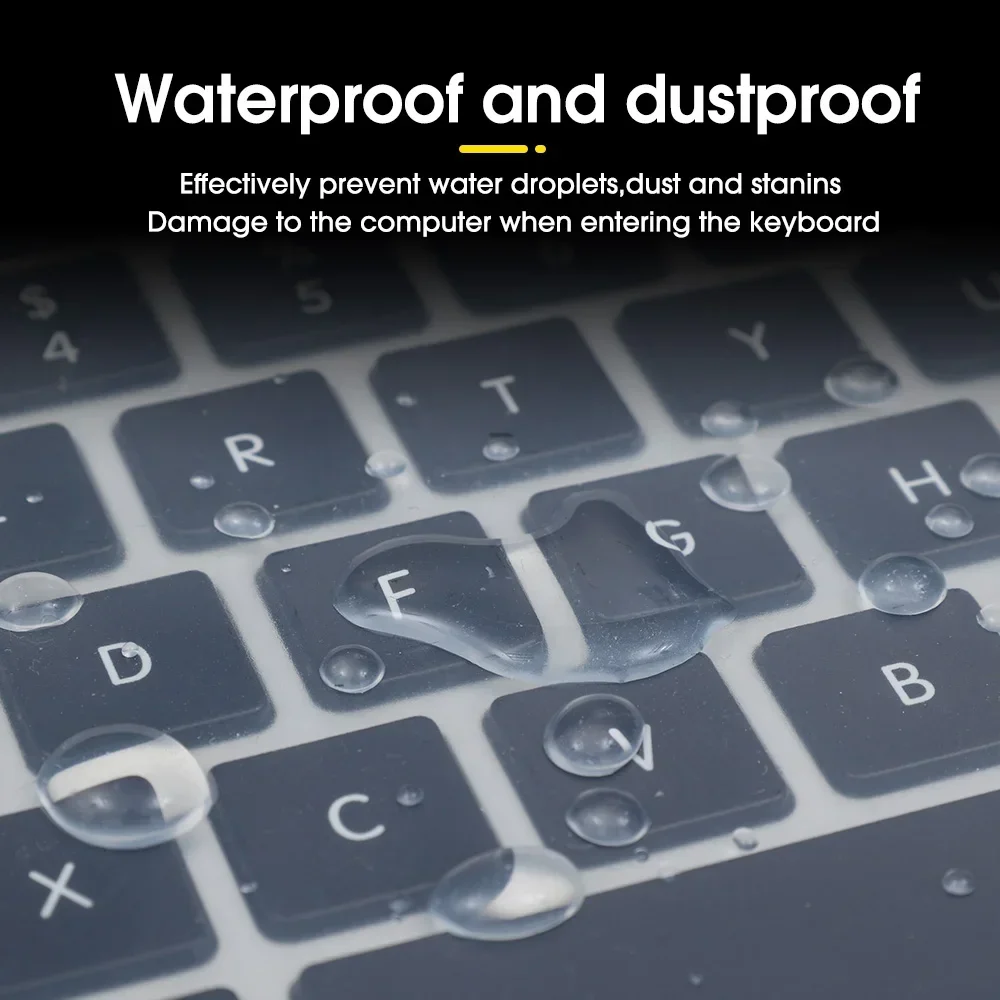Universal Transparent Waterproof Laptop Keyboard Protector - Silicone Anti-Dust Cover