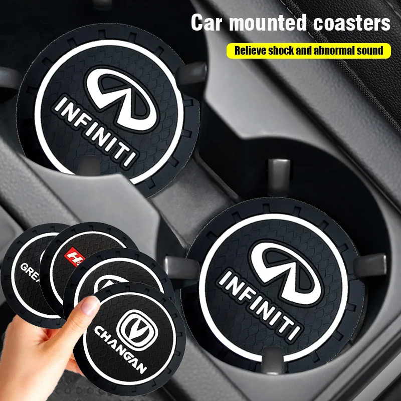 Rubber Car Cup Mat Waterproof Non slip Coasters for Infiniti FX G M EX