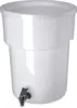 FoodService Products Round Beverage Dispenser Drink Dispenser with Spigot for Catering, Plastic, 5 Gallons, White 1