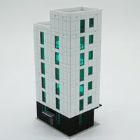 Original 1/150 N Scale Scene Outland Models Colored Railway Modern City Building DIY Assembly Micro Toy Landscape Xmas gifts 2