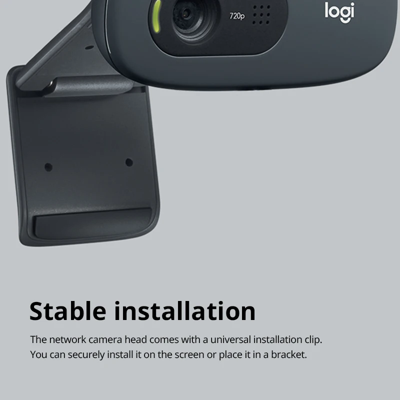 로지텍 C270 HD 비디오 720P 웹캠 내장 마이크, USB 2.0 미니 컴퓨터 카메라, PC 노트북 화상 회의 카메라,