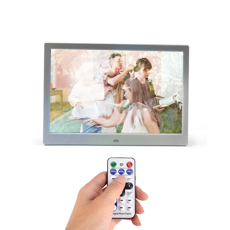 

Профессиональное настенное крепление, 12-дюймовая OEM цифровая фоторамка большого размера с ЖК-дисплеем, электрическая фоторамка с видео петлей