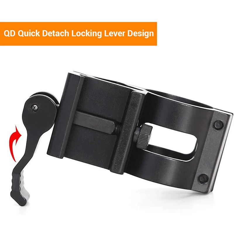Weapon Flashlight Mount 1" Offset Picatinny Quick Release 45 Degree Picatinny Rail Ring Mount Laser Sight Mlok