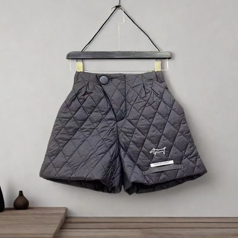 Autumn Winter Golf Wear Women Luxury Brand Golf Shorts Fashion Padded Casual Shorts Women Clothes A-line Boots