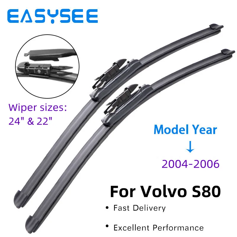 

For Volvo S80 1998-2003 Car Accessories Front Windscreen Wiper Blade Brushes 2014 2013 2012 2011 2010 2009 2008 2007 2006