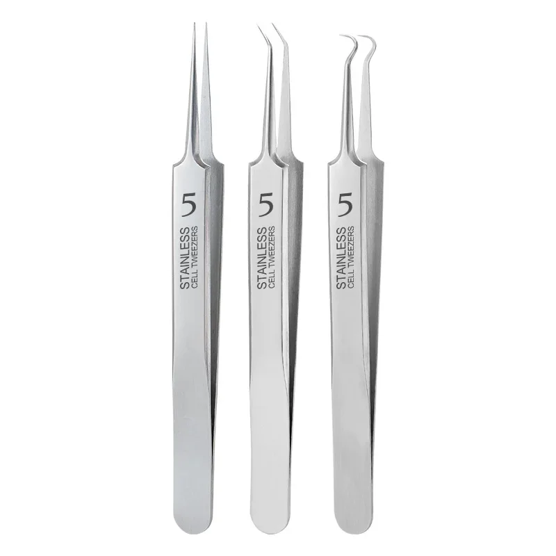 Blackhead Remover Acne Remover German Ultra-fine No.5 Cell Pimples Blackhead Clip 0.1mm Tweezers Black Dots Pore Cleaner Acne Needle Tool