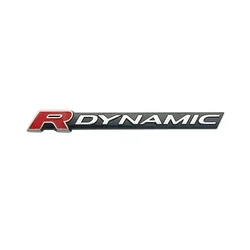 Dynamic 3D Metal Car Emblem Badge Sticker (Silver)