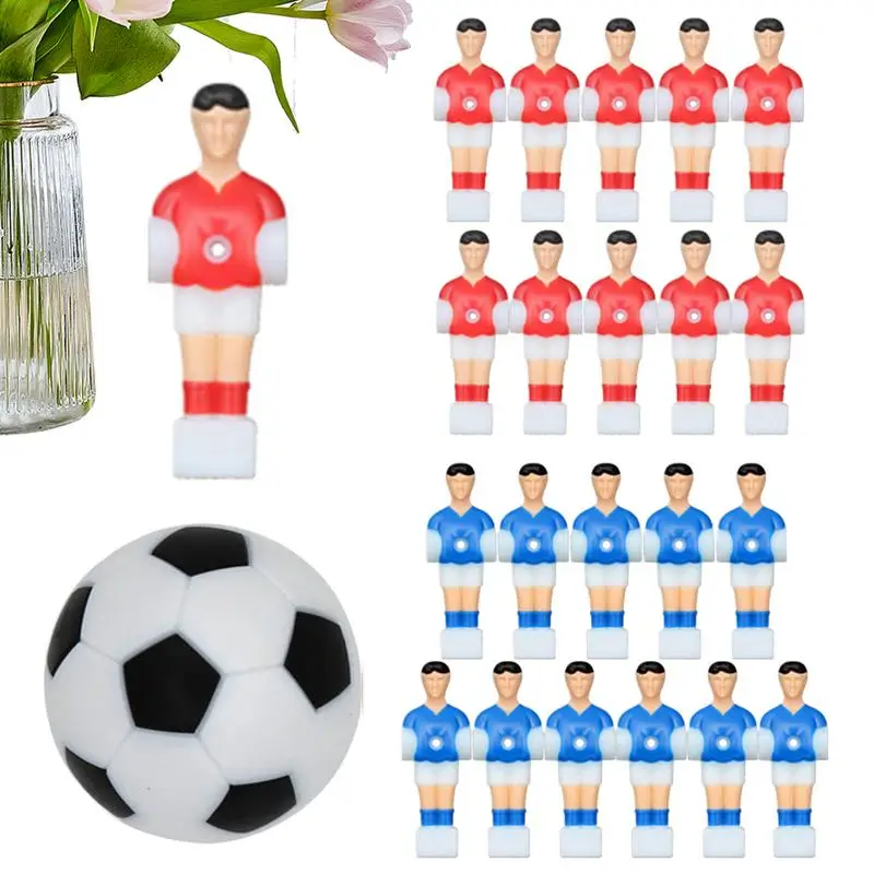 Table Football Players 22X Table Player Figurines For Soccer Indoor Game Dolls Hockey Equipment Non-Slip Replacement Parts For