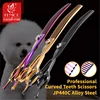 Fenice Professional JP440c 7 inch High quality Pet dog Grooming Scissors Curved thinning Shears Chunker Thinner Scissors 2