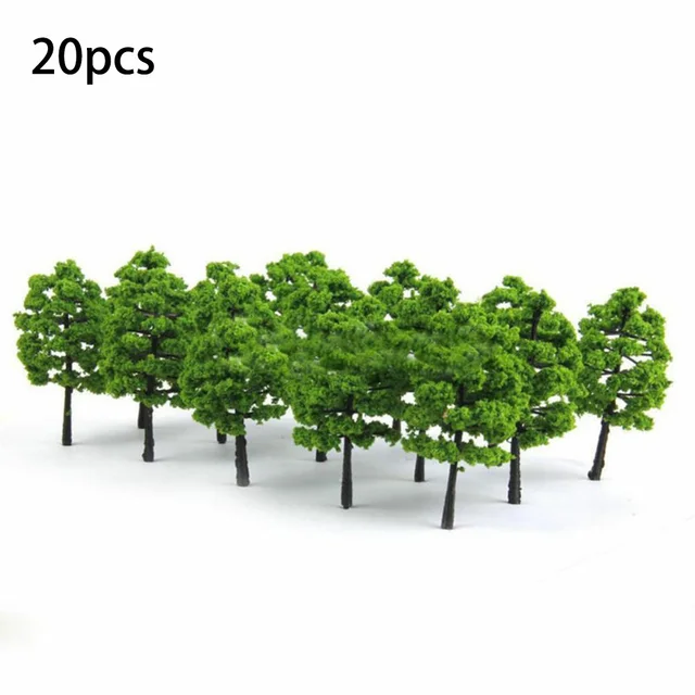Modell Fenyőfák Zöld Modellfa 20 db Vasúti Elrendezés Tájkép Park Táj Miniatűr Cédrus Fák Barkácsolás - Image 5