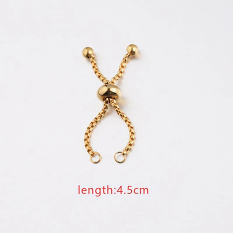 1 stück Edelstahl Einstellbare Finger Ringe Ketten Gold Farbe Anschlüsse Erkenntnisse Für DIY Machen Charms Schmuck 4,5 cm-5cm – Detail 5