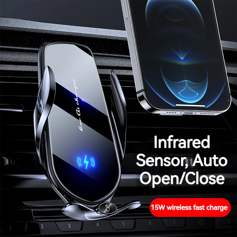 15W Automatic Wireless Car Phone Charger with Magnetic Mount