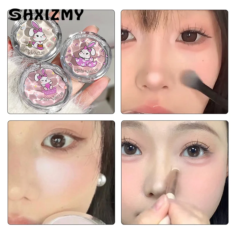 얼굴 브라이트닝 블러셔 영양 얼굴 뺨, 내추럴 컨투어, 피치 블러시 팔레트, 여성용 파우더 메이크업 화장품 도구, 3 가지 색상 