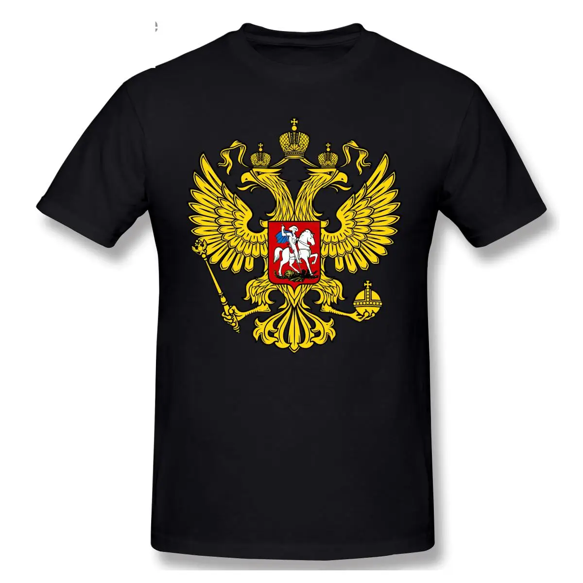 

Coat Of Arms Of Russia T-shirt For Men Men Cotton Tees Streetwear Short Sleeve Casual T-shirt Men Fashion TShirts Tee Top