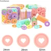 Fromthenon Binder Notebook Plastic Disc Rings 28/32/24mm Macaroon Color Binding Discs In Heart Shape for Mushroom Hole Planner 1