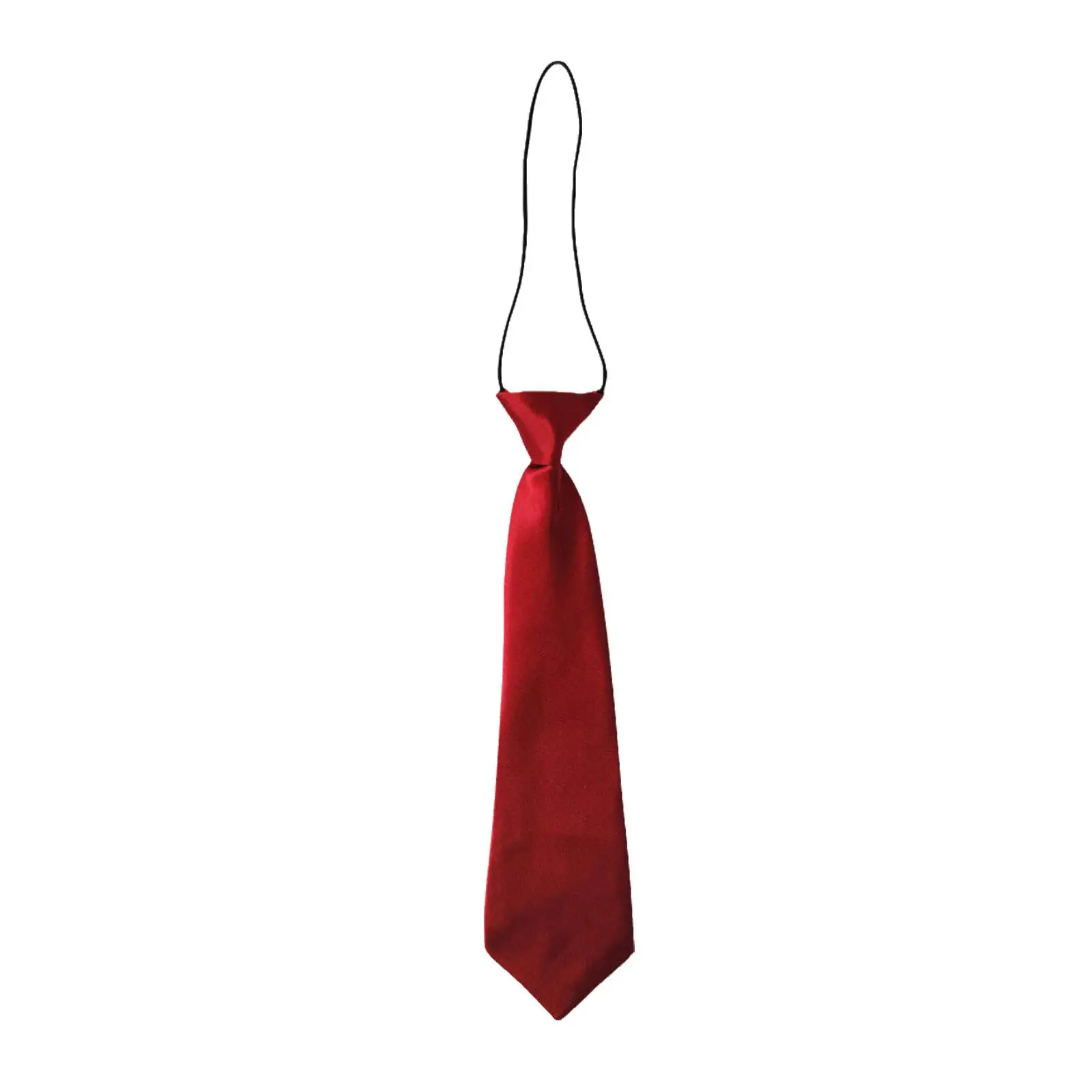 Pre-tied Black Boy Satin Elastic Neck Tie Short Children's Cute Decoration For Kids's Match Suit Uniform Tie Casual Accessories woven necktie necktie set