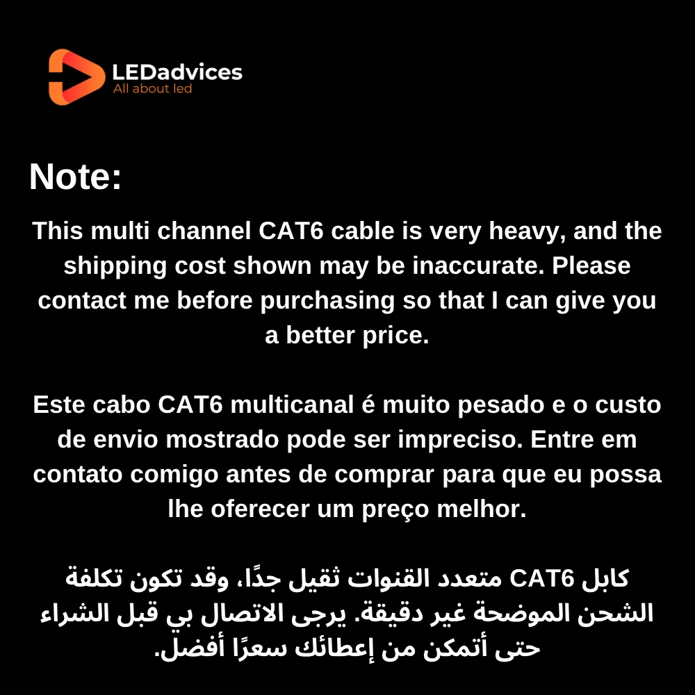 

Shipping Cost For 4 Multi-Channel 80m CAT6 Snake Cable With Reel Car For AV Events SF/UTP Double Shield
