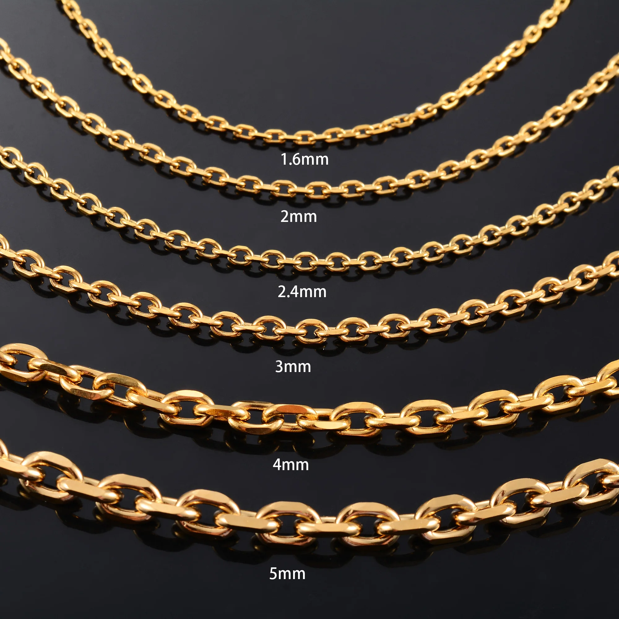 Cuban O-Chain Choker Stainless Steel Necklace For Men and Women DIY Gift