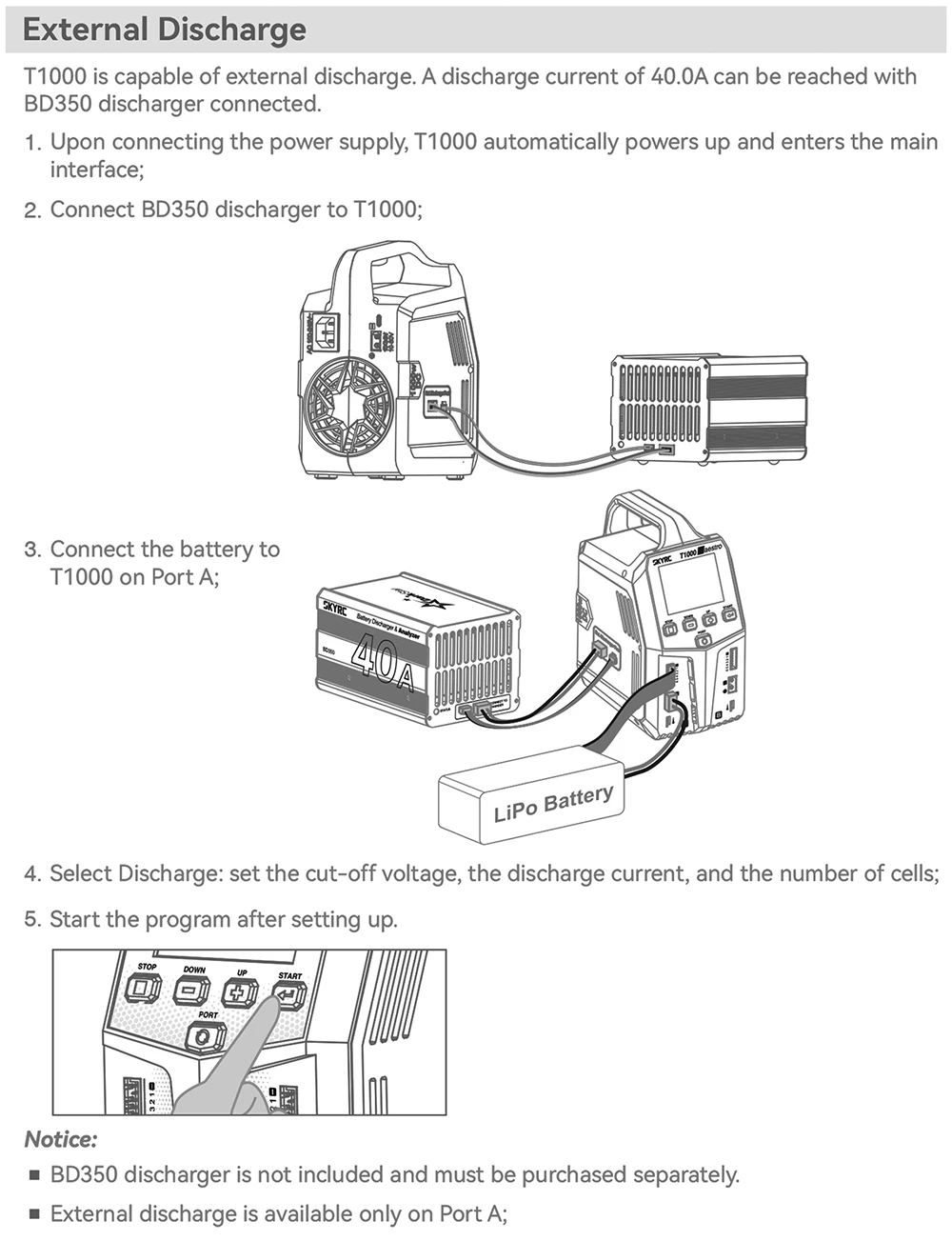 SkyRC BD350 Battery