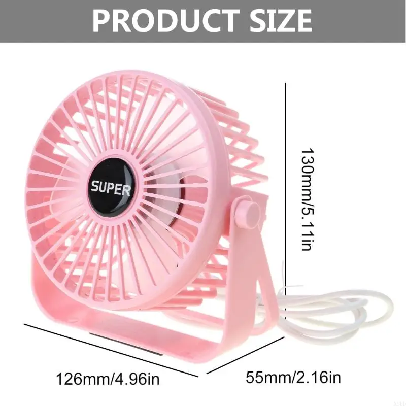 N3UD USB Desk Fan Hangings Ceiling Fan 5V Input 3 Adjustable Speed Detachable Cage for Home Travel