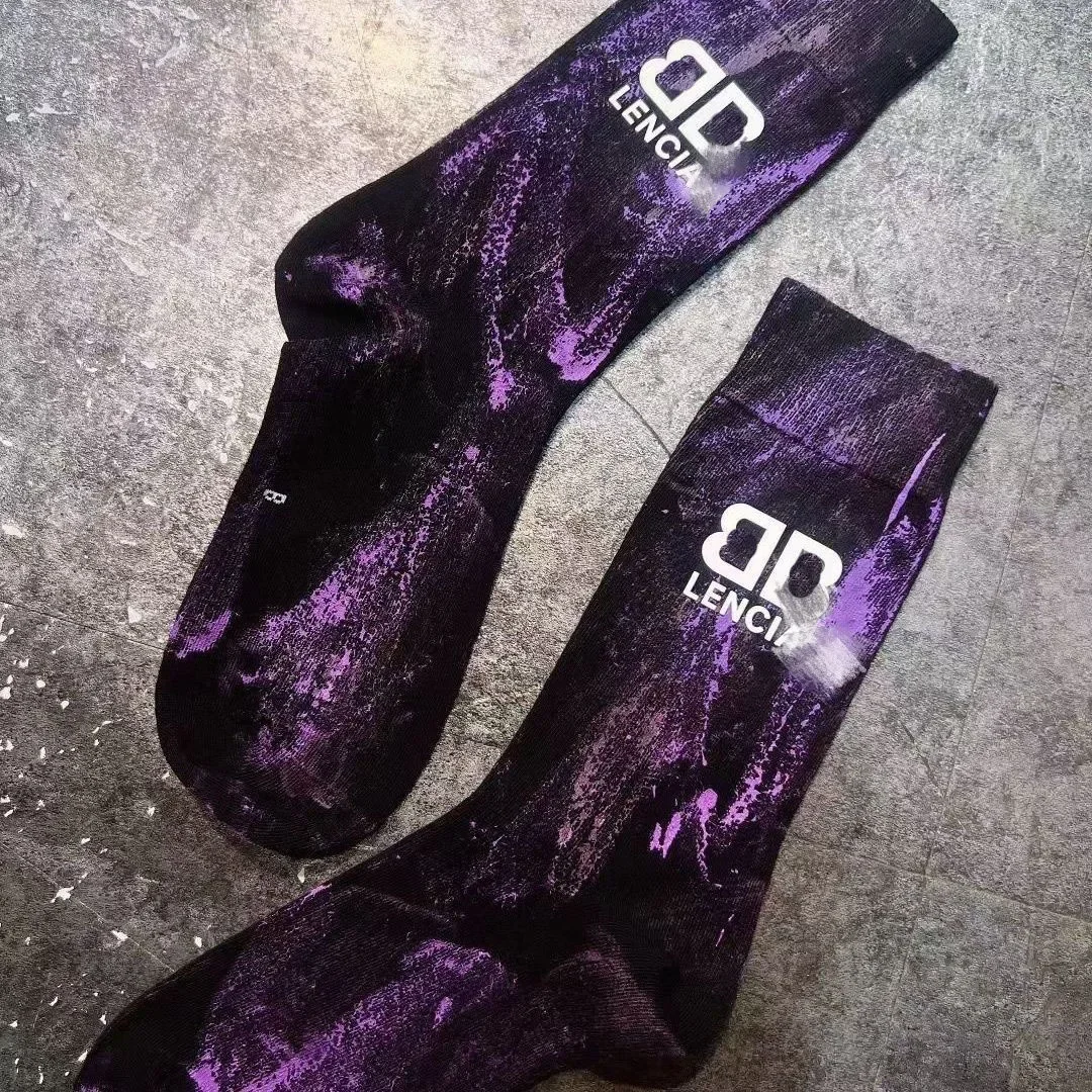 

1 пара, дизайнерские дышащие спортивные носки с надписью