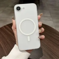 Ultra - Thin Frosted PC Magnetic Phone Case - Ultra Slim Wireless Charging Matte Cover - iPhone 17 e (WHITE)