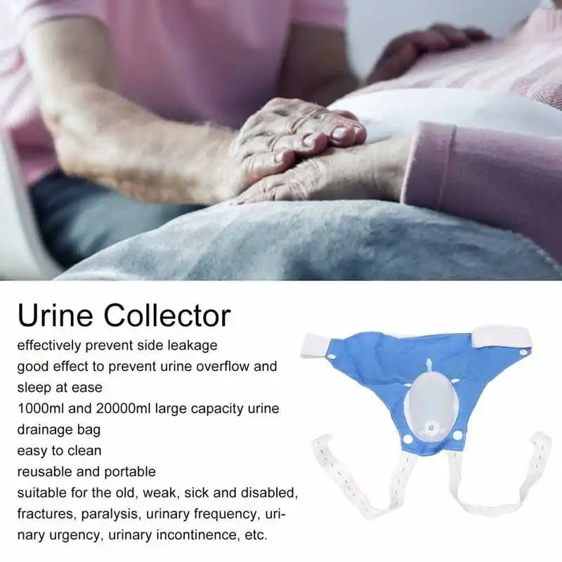 Urine Collector Reusable Silicone Urinal Leakproof Urine Catheter Bags Portable For The Elderly