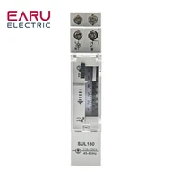 SUL180A 15 Minutes Mechanical Timer 24 Hours Programmable Din Rail Timer Time Switch Relay Measurement Analysis Instruments New 1