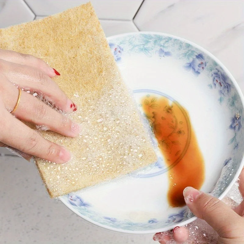 9pcs Cleaning Sponges for Dishes, Pans, and Pots - Odor Free, Compostable, and Biodegradable  Kitchen Items