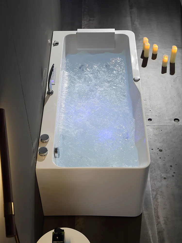 

Surfing massage thermostatic bathtub, household small unit, adult acrylic 1.7-meter thickened bathroom