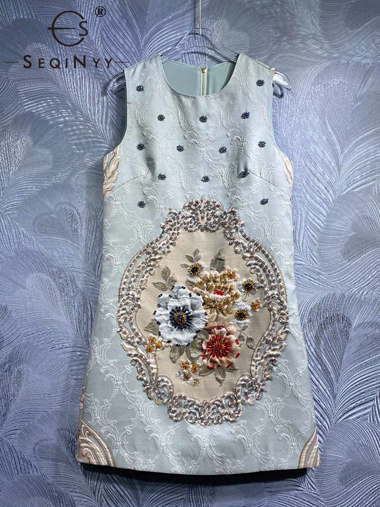 SEQINYY-Vest-Mini-Dress-Summer-Spring-New-Fashion-Design-Women-Runway ...