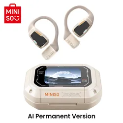 Enhanced AI Wireless Translator Earphone - Office Chat & ASMR Headset with DIY App Integration (Beige)
