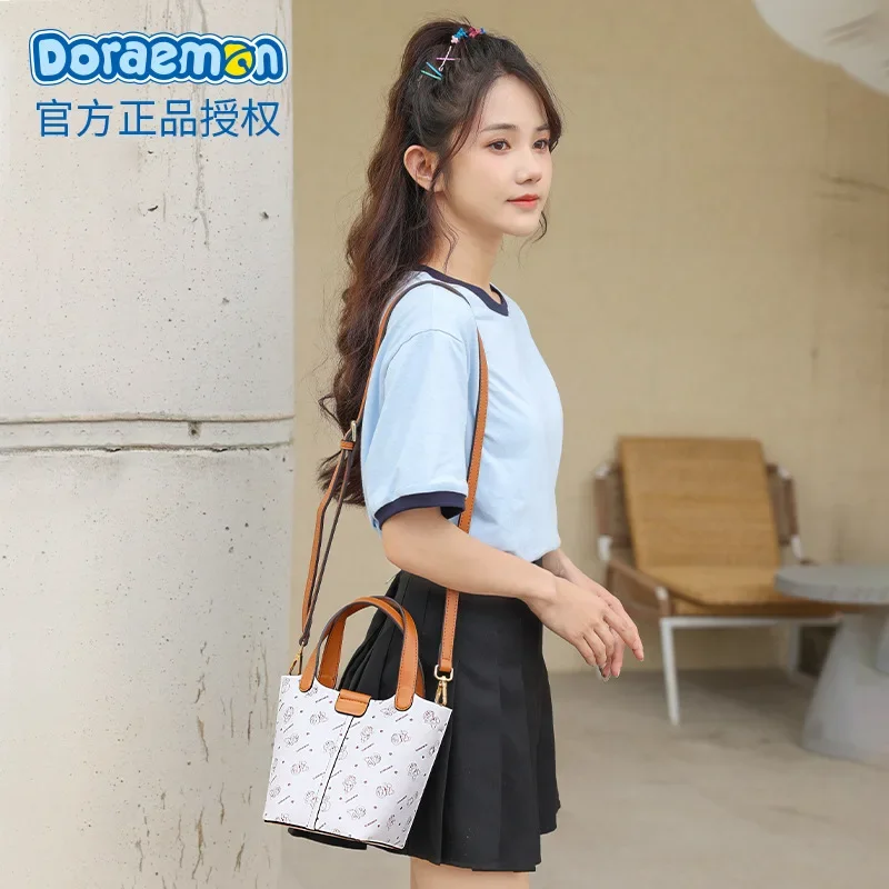 

Doraemon Purses and Handbags Crossbody Bags for Women Cute Wallet Ladies Kawaii Messenger Box Summer PU Tote Fashinable Pouch