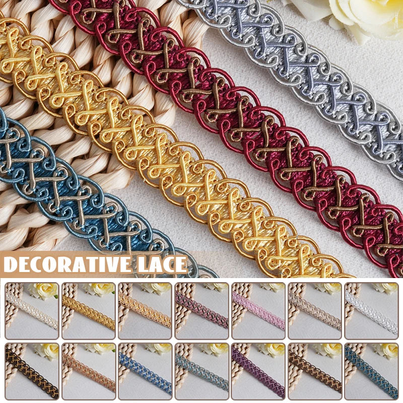 Lace Ribbon 12 Meter Tassel Fringe Trim 1.7cm Width For Sewing Curtain Sofa Pillow Home Upholstery DIY Accessories