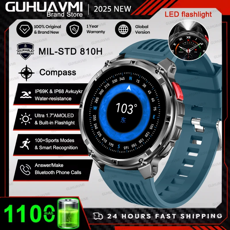 ตัวเลือกสินค้า สมาร์ทวอทช์ GPS กันน้ำ 10ATM สำหรับผู้ชาย