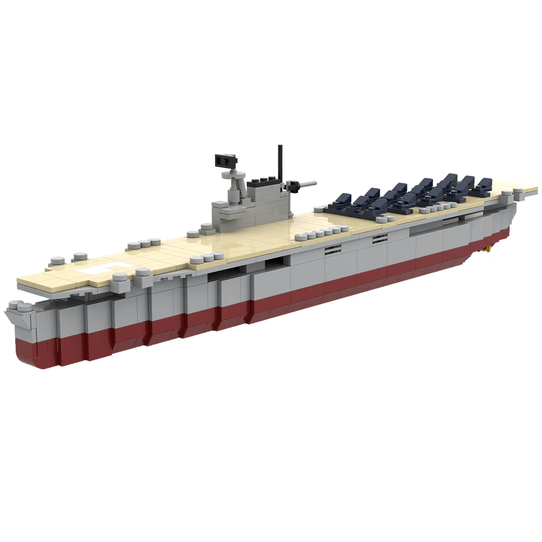

Authorized 1062pcs/Set USS Enterprise CV-6 World War II Large-Scale Aircraft Carrier Model Small Particles Building Blocks Set