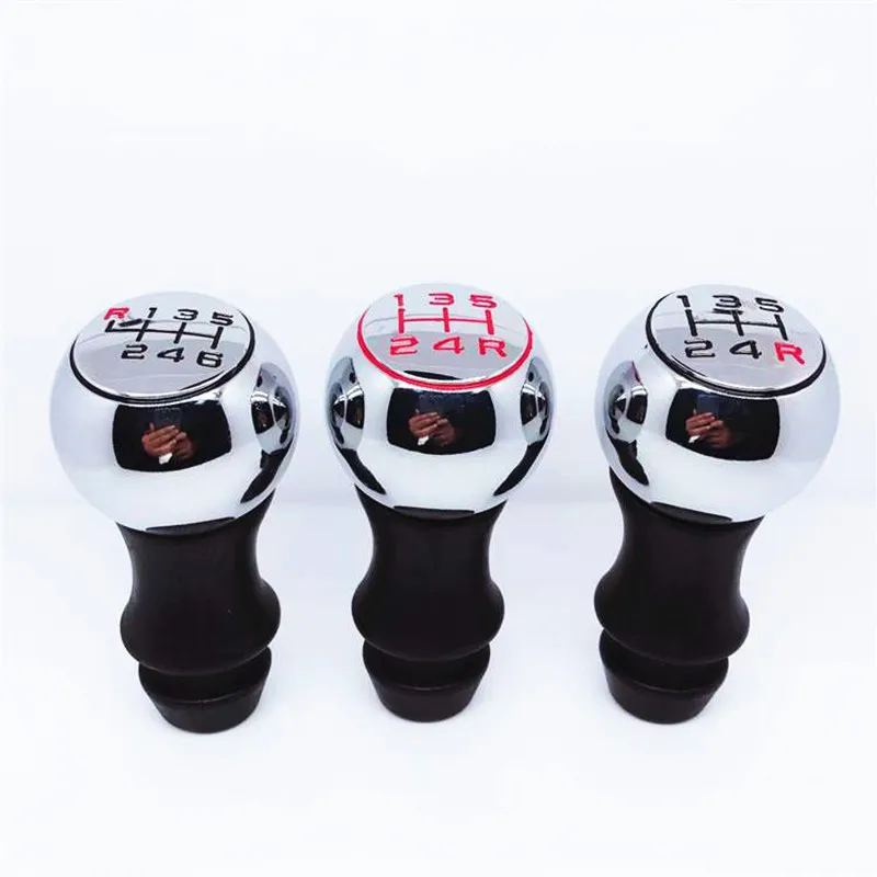 Car Gear Shift Knob 5 6 Speed Alloy MT Gear Shift Knob Peugeot 206 306 106 307 308 301 308 807 Citroen C1 C2 C3 C4 Chrome Accessories