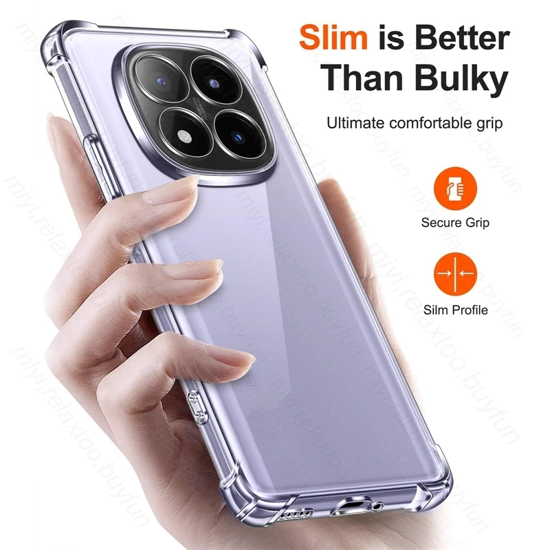 Transparent Soft TPU Silicone Anti-Shock Clear Phone Case